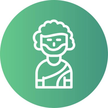 Maskeli bir kadının vektör çizimi