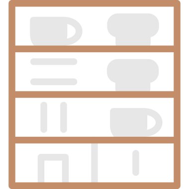 Mutfak gereçleri simgesi. Basit resimleme