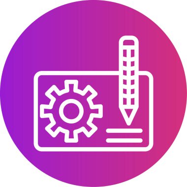 Kalem simgesi, vektör illüstrasyonu