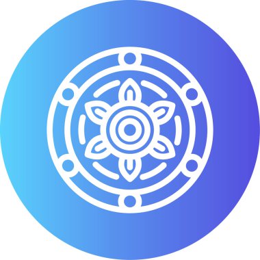 Çiçekli mavi arkaplanın vektör çizimi