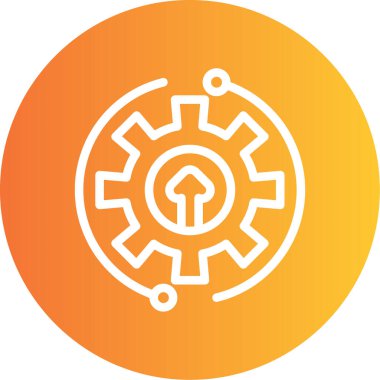 dişli simgesinin vektör illüstrasyonu