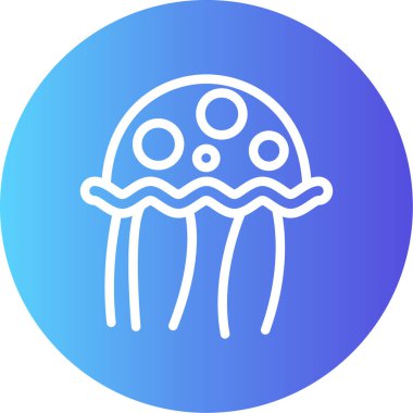 Denizanası simgesinin vektör çizimi