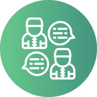 Sohbet simgesinin vektör illüstrasyonu