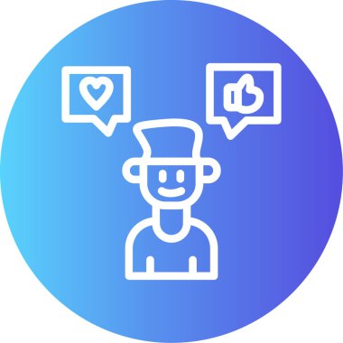 Konuş. Web simgesi basit illüstrasyon