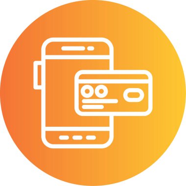 Cep telefonu simgesinin vektör illüstrasyonu