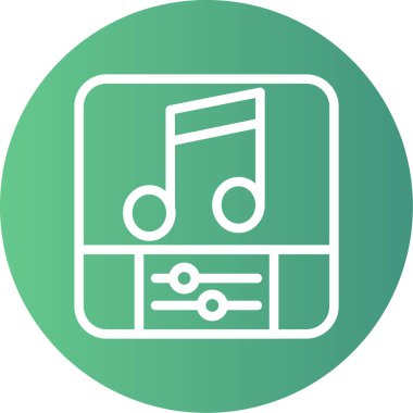 Müzik. Web simgesi basit illüstrasyon