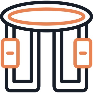 davul. Web simgesi basit illüstrasyon