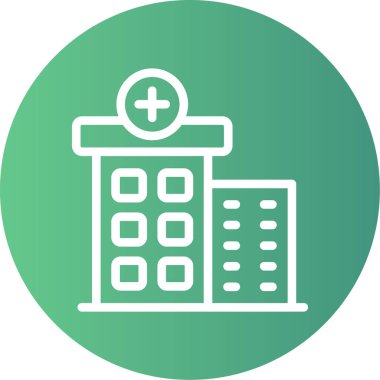 Hastane vektör simgesi modern basit vektör illüstrasyonu