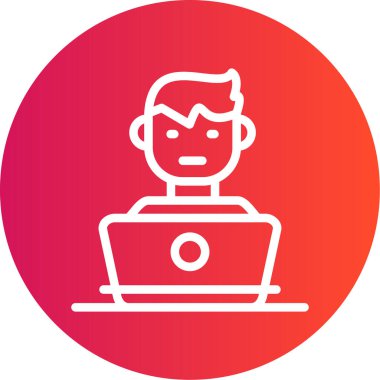 Adamım. Web simgesi basit illüstrasyon