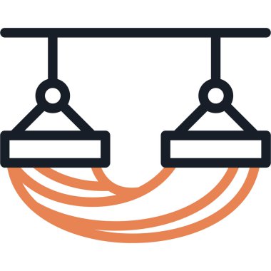 Vinç kancası ikonu. Web için vinç vektör simgelerinin özet çizimi