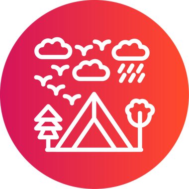 Bir ağaç simgesinin vektör illüstrasyonu