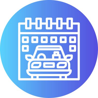 Araba simgesinin vektör illüstrasyonu