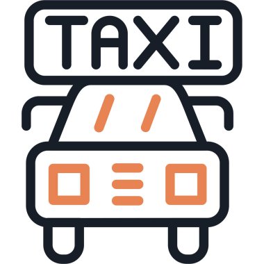 Taksiyle. Web simgesi basit illüstrasyon