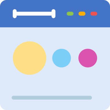 Web arayüzü simgesi, vektör illüstrasyonu