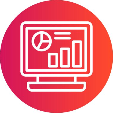 Veri analizi. Web simgesi basit illüstrasyon