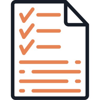 Kontrol listesi. Web simgesi basit tasarım