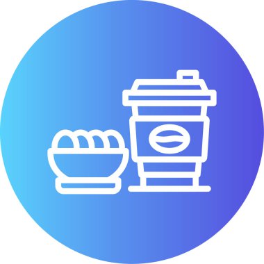 Kahve fincanı. Web simgesi vektör illüstrasyonu