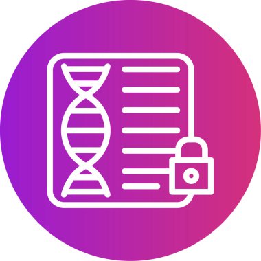 DNA simgesi vektörü modern illüstrasyon