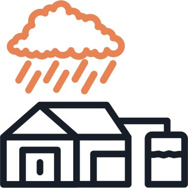 Yağmur. Web simgesi basit tasarım