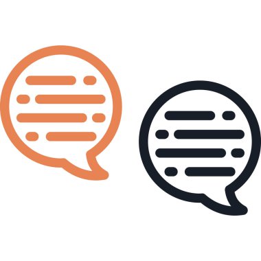 Beyaz arkaplanda sohbet simgesi izole edildi