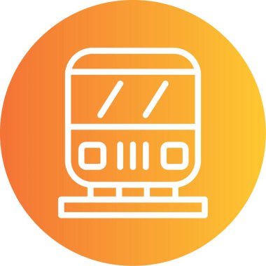 Tren simgesinin vektör illüstrasyonu