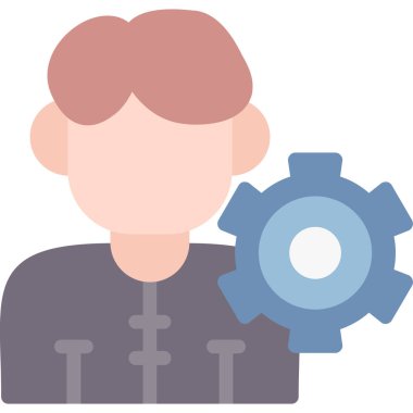 İş adamı. Web simgesi basit illüstrasyon