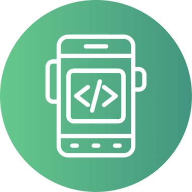 Cep telefonu. Web simgesi basit illüstrasyon