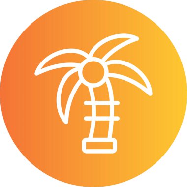 Vektör palmiye ağaç simgesiyle