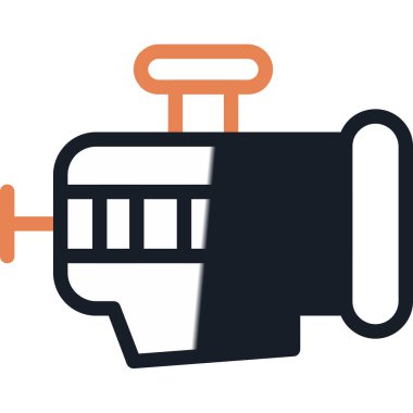 Düz dizaynlı elektrikli su ısıtıcısı simgesi