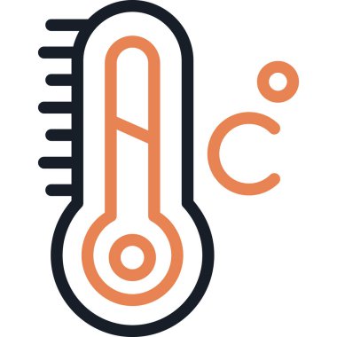 termometre simgesi, vektör illüstrasyonu