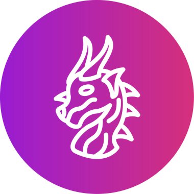 Bir ejderhanın vektör illüstrasyon simgesi