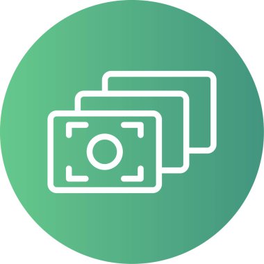 Bir kamera simgesinin vektör illüstrasyonu