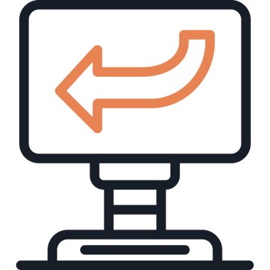 Bilgisayar ekranı. Web simgesi basit tasarım