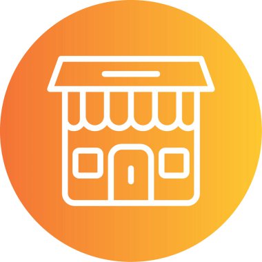 dükkan simgesi, vektör illüstrasyonu