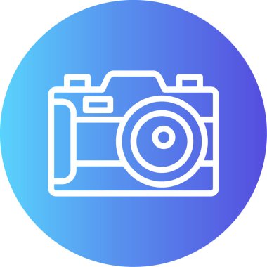 fotoğraf makinesi ikon vektör illüstrasyonu