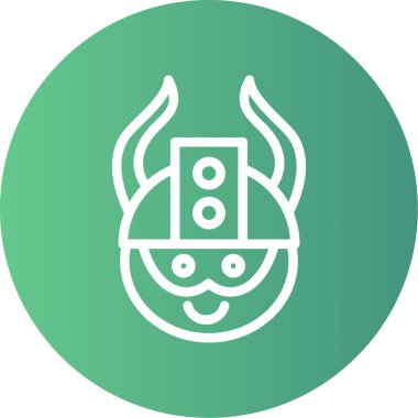 Yeşil glyph ikon vektörlü eşsiz bir böcek