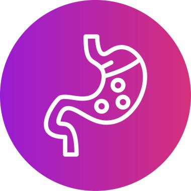 Mide simgesi. Vektör çizim