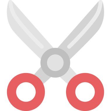 Makas. Web simgesi basit illüstrasyon