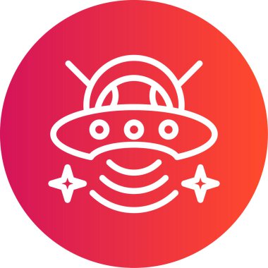 Benzersiz uzaylı ikon vektör çizimi