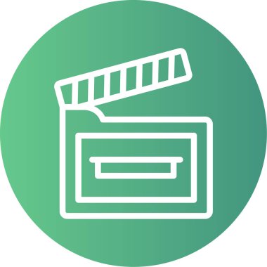 Modern sinema ikonunun vektör illüstrasyonu