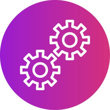 Dişliler. Web simgesi basit illüstrasyon