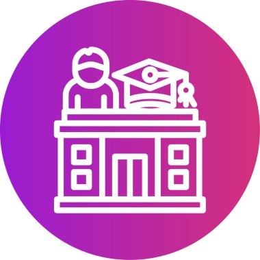 Üniversitenin vektör illüstrasyon simgesi