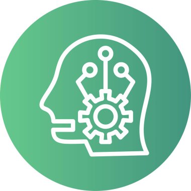 beyin ikonu vektör illüstrasyonu