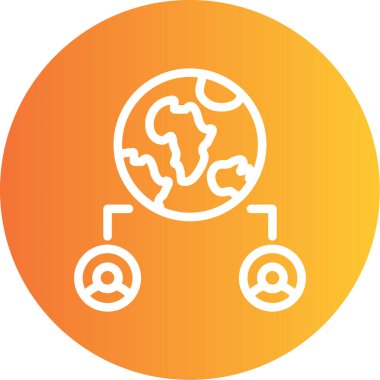 global vektör simgesi modern resimleme, biçim