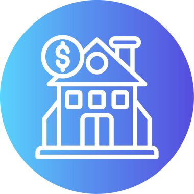 Emlak simgesi, vektör illüstrasyonu