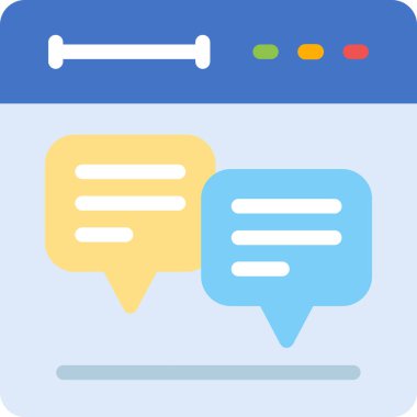 Sohbet mesajı. Basit resimleme