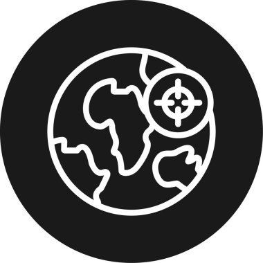 Küre. Web simgesi basit illüstrasyon