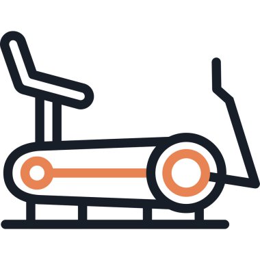 doldurulmuş taslak biçiminde egzersiz makinesi fitness simgesi