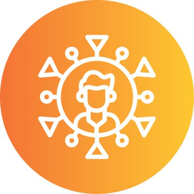 Bir insan simgesinin vektör illüstrasyonu