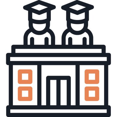 Bina. Web simgesi basit illüstrasyon